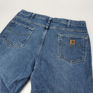 Carhartt B18 DST Traditional‎ Fit Denim Blue Jeans 40 x30 Work Workwear